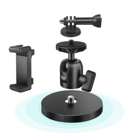 JEBUTU Magnet Camera Mount for GoPro with 360°Rotation Ball Head & Action Camera Adapter & Phone Holder Compatible with Insta360 GoPro Akaso DJI Action, Cellphone,Webcam,DSLR for Vlogging