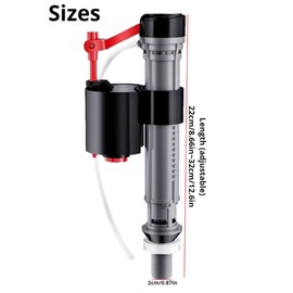 Sharplace Toilet Tank Fill Valve,Height Adjustable Replace Toilet Tank Accessories Spare Water Inlet Valve Anti Siphon for Housewarming