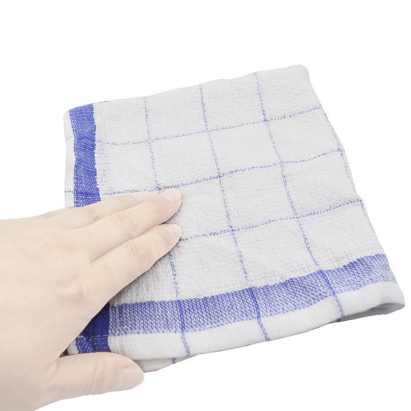 ZB-5123 Cotton Dish Towels, Lattice, Pack of 5, 13.4 x
