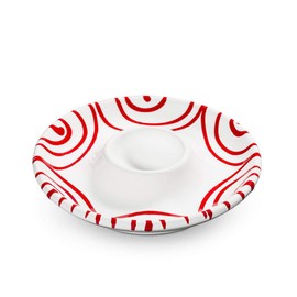 GMUNDNER KERAMIK Factory 0182BEGL12 Flame Red Smooth Egg Cup Diameter 12 cm