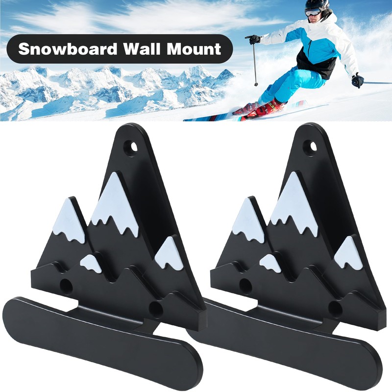 Syagnos Snowboard Wall Mount with Hooks, Snowboard Skateboard Hanging Wall