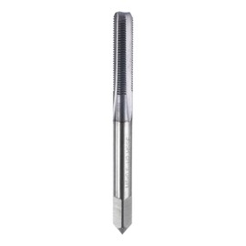 sourcing map M5 x 0.6 Metric Thread Tap 6542 Cobalt High-Speed Steel TiCN Coated Plug Tap Right Hand 3 Straight Flutes Screw Threading Hand Tap