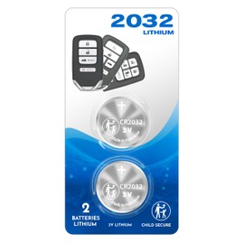 (2 PACK) CR2032 2032 Remote Key Fob OEM Battery for Smart Key Keyless Fob fits 2013-2021 for Honda Accord Civic Odyssey CR-V HR-V Fit Pilot Clarity with FCC ID: KR5V2X, CWTWB1G0090, etc Proximity Prox
