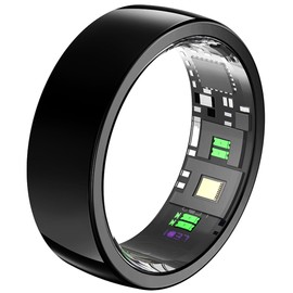 CNBRO Smart Ring Fitness Tracker Heart Rate Monitor Sleep Tracker Fitness Rings Pedometer Calories Step Counter Sport Waterproof Health Smart Rings for Women Men