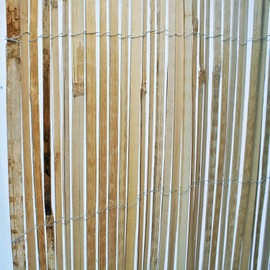 FOREVER BAMBOO Natural Split Rolled Bamboo Fence Panel for Garden Privacy Fence Screen for Indoor or Outdoor 6 ft H x 6 ft L (2-Pack)