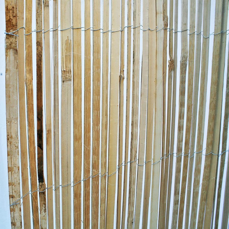 FOREVER BAMBOO Natural Split Rolled Bamboo Fence Panel for Garden