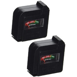 2Pcs Black Bt-860 Battery Tester Checker Battery Volt Tester Monitor Electrical Equipment for 9v 1.5v Button Cell - Nice Processed