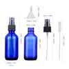LUFEVRM 2oz Blue Glass Spray Bottles,Empty Small Perfume Travel Refillable