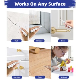 Fillable Touch Up Paint Pen Brush, 3 Pcs Paint Pen for Wall Touch Up, Refillable Paint Pens for Walls, Wood Floors, Cabinets, Windows, Doors (6 Pcs Pack of 1)