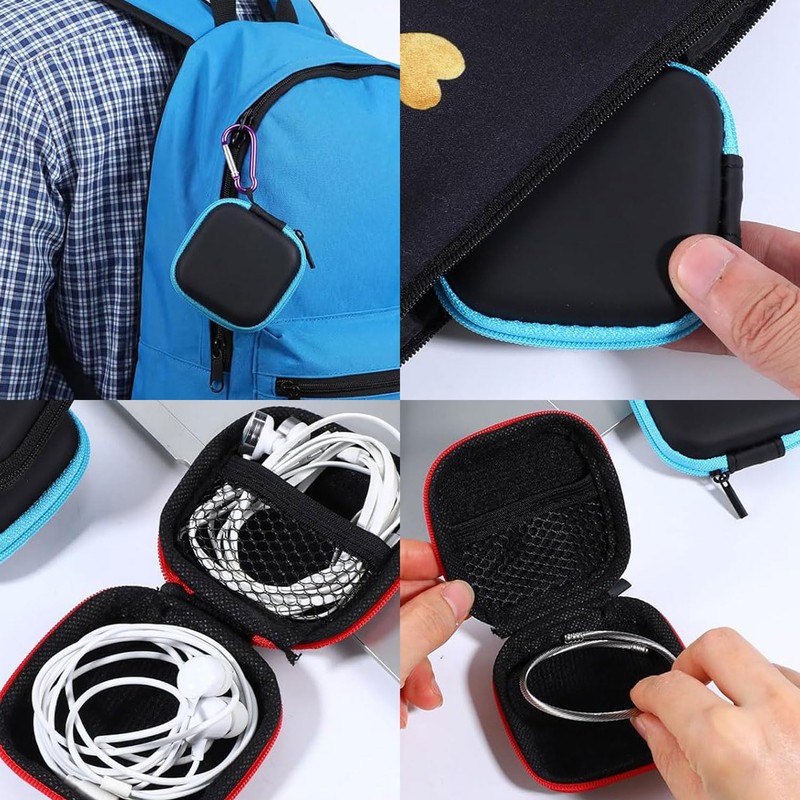 Ji liangli 4-piece mini earphone storage set,7.7 x 7.7 x