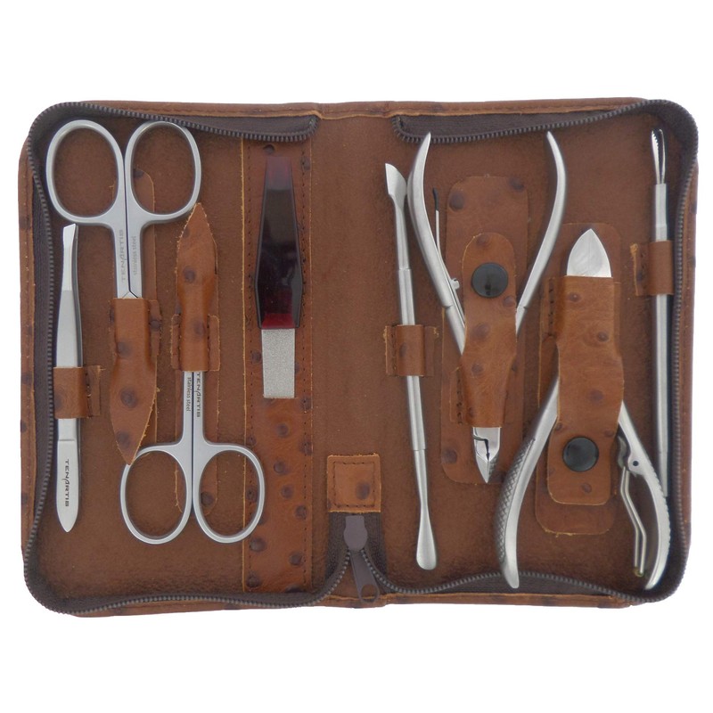 Tenartis 6-Piece Manicure Case Made of Genuine Leather
