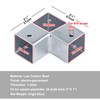 YIDU69Q 8 Pcs 1" 3 Way L Shape Square Tube