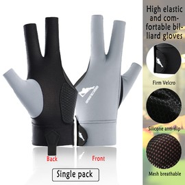 Generisch Billiard Gloves, Snooker Gloves, Billiard Pool Cue Gloves, Adjustable Pool Gloves (Grey)