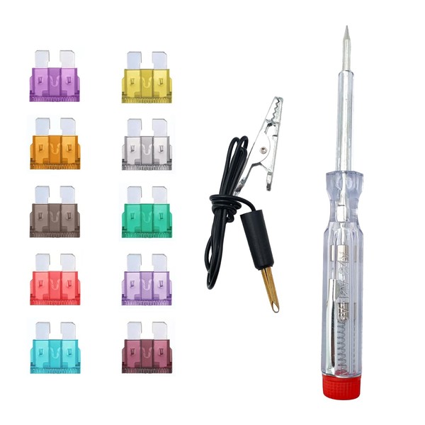 Leddy Living Assorted Car Fuse Kit + Crocodile Tester for