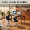 Grace&Grace Drafting Chair Big Cushion Rolling Shop Stool with Back