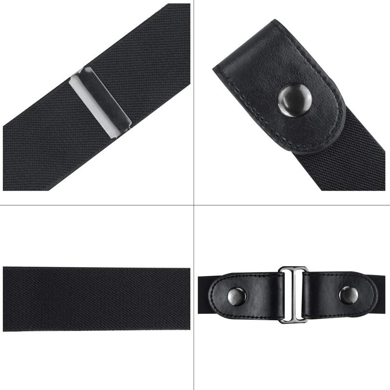 Alfili Women's Belt, Elastic Belt, Large Size, Buckle, No Holes,