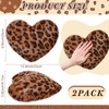 Fiwochic 2 Pack Leopard Throw Pillows, Small Heart Shaped Wedding