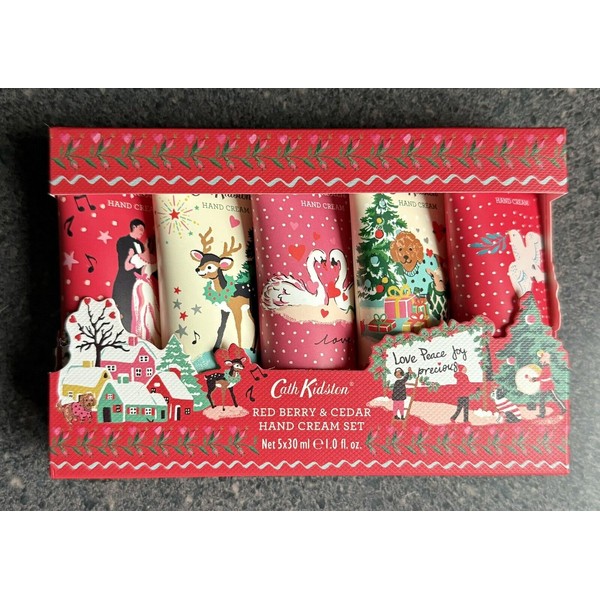 Cath Kidston RED BERRY & CEDAR Hand Cream Set of