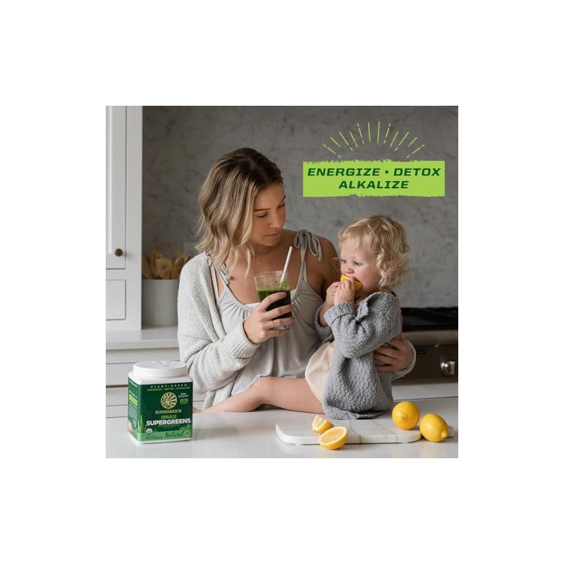 SUNWARRIOR Organic Ormus Supergreens Natural, 8 OZ