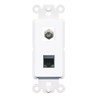RiteAV - Coax Cat5e Shielded Port Wall Plate Decorative (Rocker)