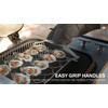 Everdure Grilling Oyster Rack: Brushed Stainless Steel, Easy Grip Handles,