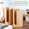 AFOROEOA 2 Pack Mason Jar Lid Organizer (Wide Mouth &