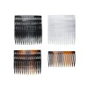 scünci Scunci Plastic Side Hair Combs, Black, Clear, and Tortoise