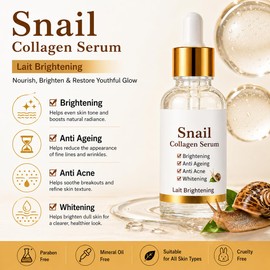 Snail Mucin Serum for Face, Hydrating Serum for Face with Snail Secretion Filtrate for Dull Skin & Fine Lines