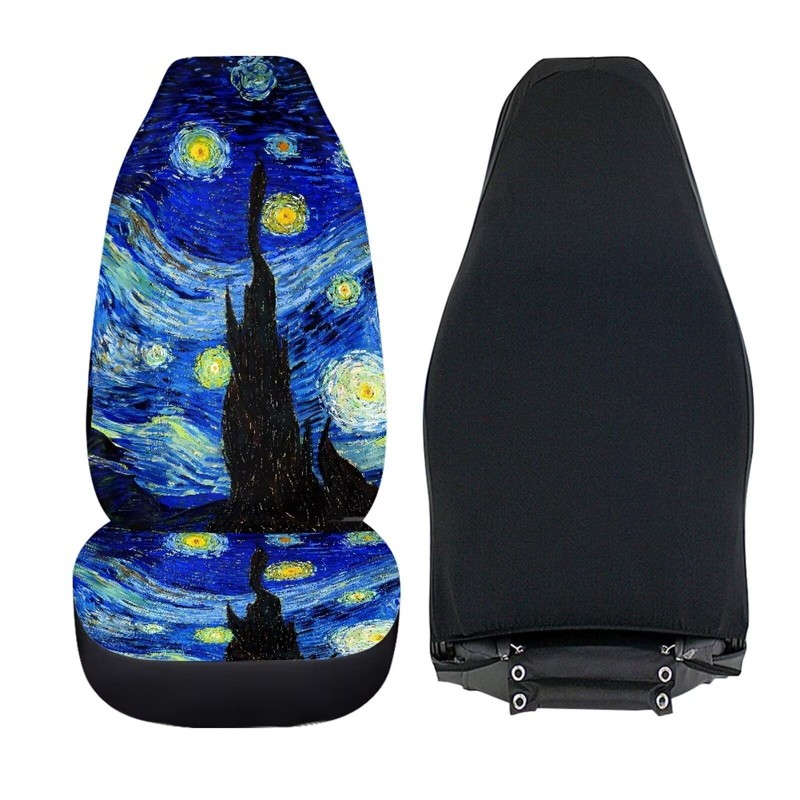 LACIYISON Starry Night Pattern Thicker Car Seat Covers Comfortable Cozy