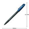 Anteric Gel Ink Ballpoint Pen, 0.5mm, Navy Blue x Pitch
