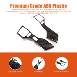 3+2 Holes Car ABS Center Console Button Molding Trim Frame,for Tacoma 2014-2023 Tundra 4Runner 2010-2023 4Runner 4WD N280 2014-2019 Center Console Button Protected Frame (Black Carbon Fiber)