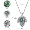 OLIVIASO Natural Moss Agate Necklace for Women 925 Sterling Silver