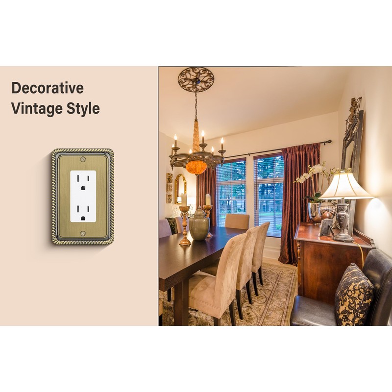 Henne Bery Rope Edge Decorative Wall Plate Switch Plate Outlet