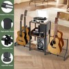 Atsgke 4-Tier Guitar Stand, Brown, Metal, Adjustable, 4 Holder, Tiered