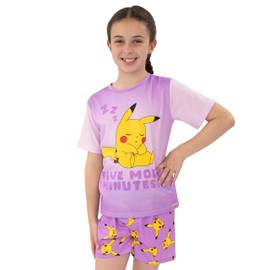 Pokémon Girls Pyjamas | Pikachu Pyjamas | Pikachu PJs For Girls | Purple 5-6 Years