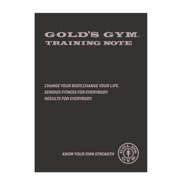 GOLD'S GYM Training Notebook, A5 Size, 104 Days, Gray