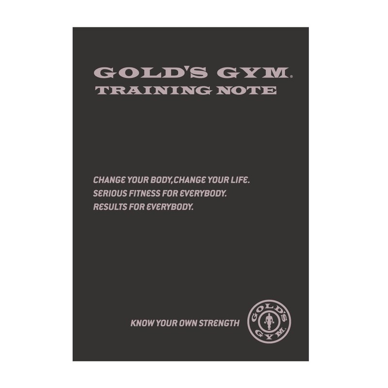 GOLD'S GYM Training Notebook, A5 Size, 104 Days, Gray