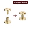 sourcing map 25Pack Brass Chicago Screws, 4x10mm Flat Head Screw