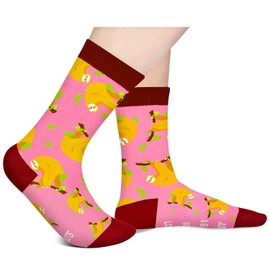 AGRIMONY Funny Socks for Women Mom Teenage Girls Grandma Girlfriend Her - Cute Crazy Funky Cute Valentine's Day Mother's Day Christmas Stocking Gifts, JG Sloths