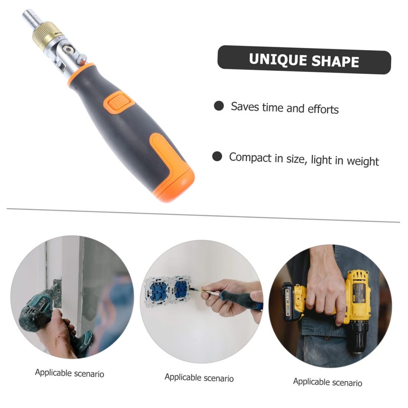 Operitacx Manual Ratcheting Screwdriver Set 11-in-1 Multi-Angle Bits Easy to