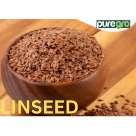 Puregro Whole Linseed 300g (PACK OF 1)| Brown Linseed | Flaxseed | Oilseed Flax | Alsi | Graines De Lin | Premium Quality.