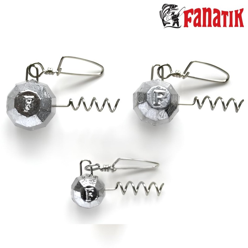 FANATIK Screw Head Spiral Set 5 Pieces/3 Pieces with Carabiner