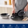 Bestone Porcelain Dinnerware Sets Service for 4, 12 pcs Hand