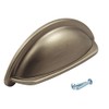 ARIEL Cabinet Door Drawer Cup Pull Handle Pewter Effect