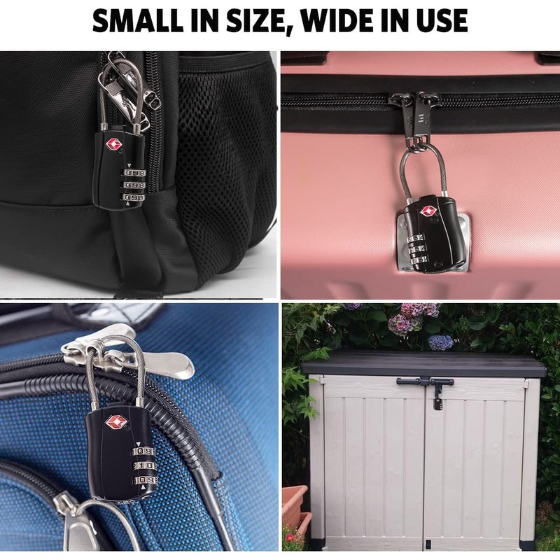 TSA Approved Luggage Combination Locks,T Tersely 2 Pack Travel Suitcase