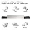 DELFINA 15 Inch Double Handle Cheese Knife with Blade Protector,