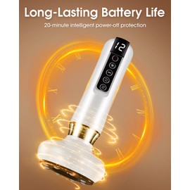 Cellulite Massagegerät, Wagxoey Schröpfgerät Elektrisch Gegen Cellulite, 12 Gängen Anti-Cellulite Vakuum-Massagegerät für Bauch Taille Arme Beine (Weiß)