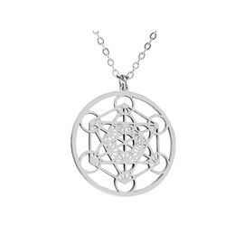 Metatron Necklace Stainless Steel Pendant Sacred Geometry Protection Talisman Amulets Gifts, Stainless Steel, Not applicable