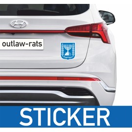 outlaw-rats Israel Sticker Flag – Car Motorcycle PC Quad Model Cars Map Holiday Suitcase World Cup European Championship A6