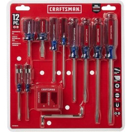 CRAFTSMAN 12 pc Screwdriver Set, phillips slotted magnetizer new CMHT65044